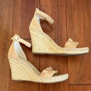 Marc Fisher Tan Wedge Sandals Size 10